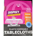 Dispozy 54x72 Clear Tablecloth 22's