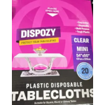 Dispozy 54x90 Mini Clear Tablecloth 20's