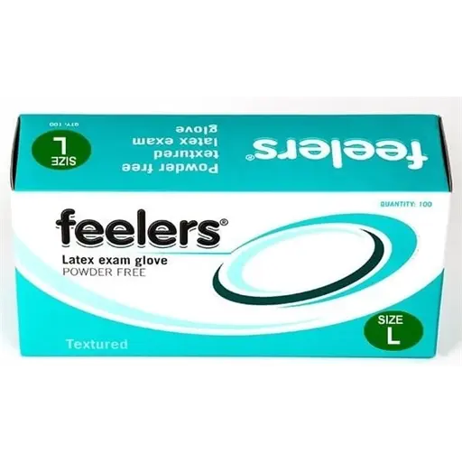 Feelers Latex Gloves LARGE 100's