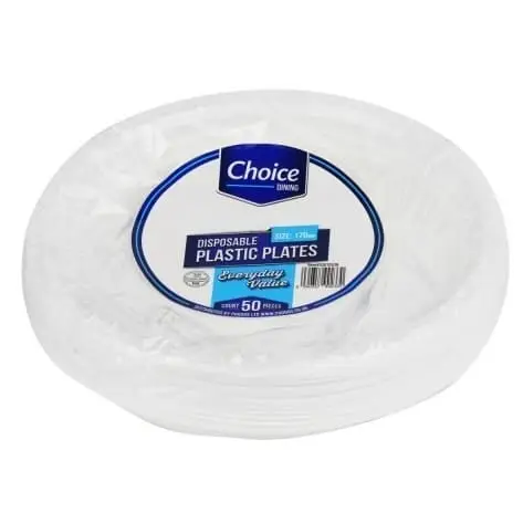 Choice 7 Plastic Plates 50's