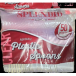 Splendid Plastic Clear Spoons 50's