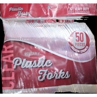 Splendid Plastic Clear Forks 50's