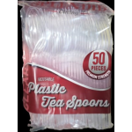 Splendid Plastic Clear Teaspoons 50's