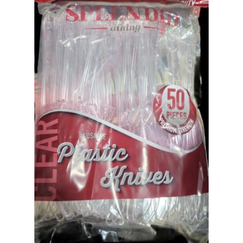 Splendid Plastic Clear Knives 50's