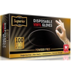 Superior Vinyl Gloves Medium 100's