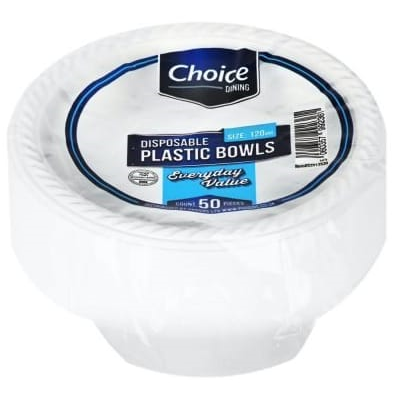 Choice 5oz Plastic Bowls 50's