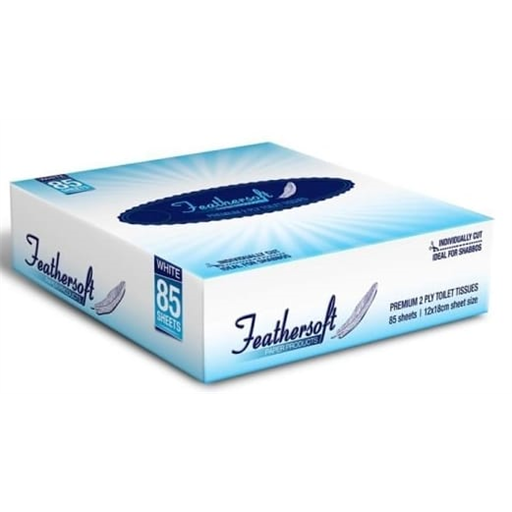 Feathersoft Toilet Paper Flat Pack 2Ply 85's