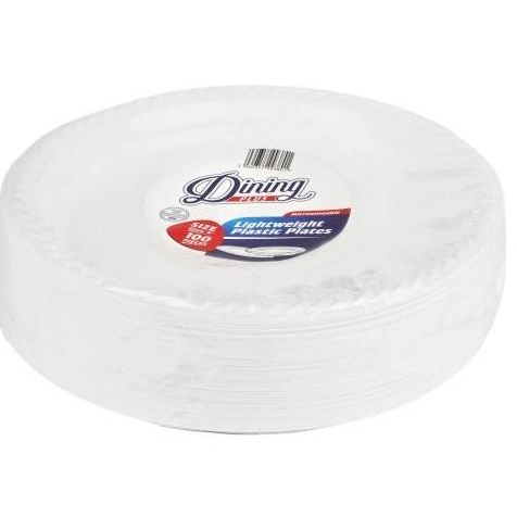 Dining Plus 9 Plastic Plates 100's