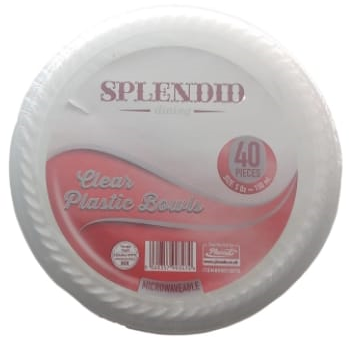 Splendid 5oz Clear Plastic Bowls 40's