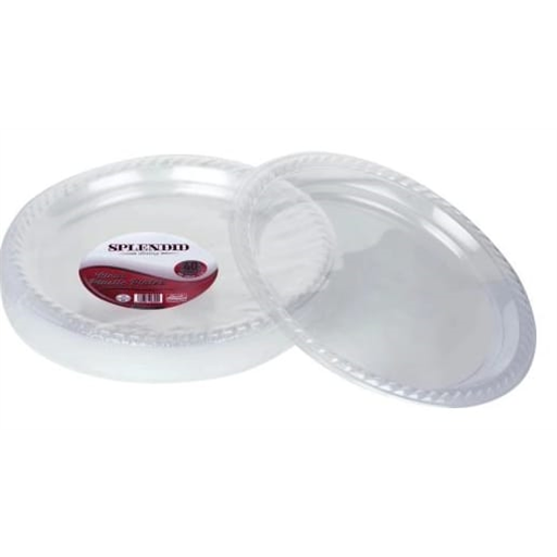 Splendid Clear Plastic Plates 9'' 40's