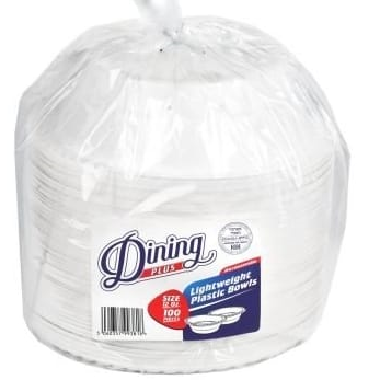 Dining Plus 12oz Bowls 100's
