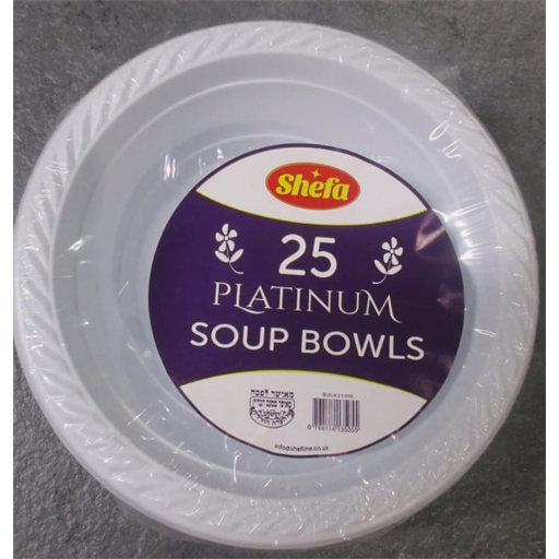 Shefa Platinium Soup Bowls 25pk