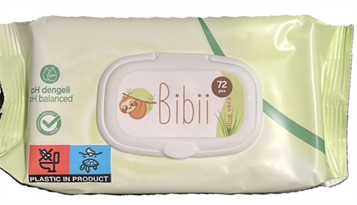 Baby Wipes 'Bibii' Aloe Vera 72's