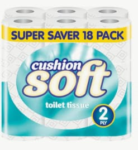 Cushion Soft Toilet Paper 18 Rolls